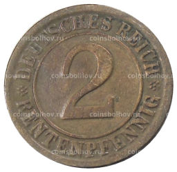 2 рентенпфеннига 1924 года A Германия