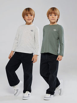 Bisiklet Yaka Erkek ?ocuk Ti??rt 2li