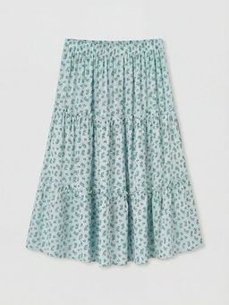 Beli Lastikli Desenli K?z ?ocuk Etek