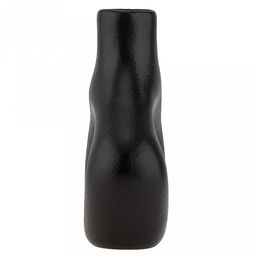 Ваза керамическая "Каир" 320мл, 16,5х5см h14см, д/горла - 3см, фактурный глянец, цвет - черный, в коробке (Китай)