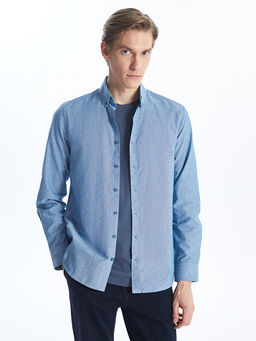 Slim Fit Uzun Kollu Oxford Erkek G?mlek