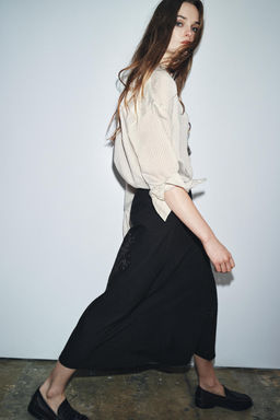 EMBROIDERED LONG SKIRT ZW COLLECTION - Zara фото 5