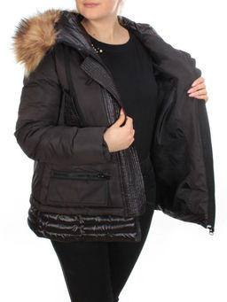 H-1053 BLACK Куртка зимняя женская ENOVICH (200 гр. холлофайбера)
