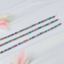 Бусины для украшений из Фосфосидерита и Варисцита (65 бусин) 39 см