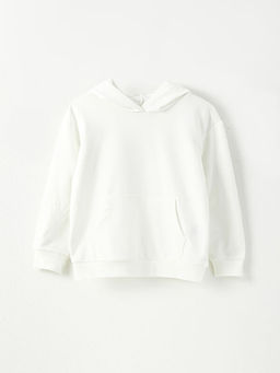 Kap??onlu Basic Uzun Kollu K?z ?ocuk Sweatshirt - Waikiki фото 3