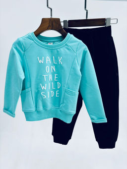 Костюм для девочки с брюками 2227 бирюзовый - Mini maxi фото 2