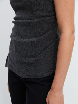 Bisiklet Yaka Dokulu Kad?n Bluz