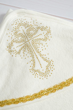 Полотенце крестильное из махры золото - Амадэль фото 2