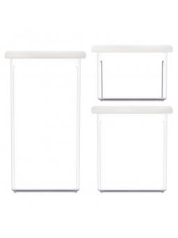 Набор банок для хранения сыпучих продуктов "Эстетика" прямоугольные (бело-бежевый) М8749 ,,