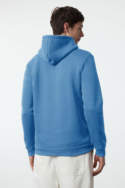 TRENDYOL MAN Mavi Regular/Normal Kesim Hayvan Nak?sl? Ici Polarl? Kapusonlu Sweatshirt TMNAW25SW00094 - Trendyolmilla фото 5