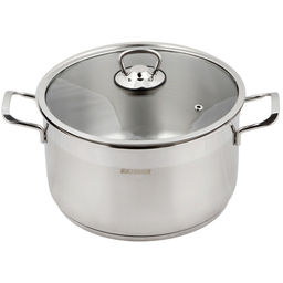 Кастрюля нерж. сталь 4.5л. София, стекл. крышка "КАТЮША" код.9920-400-0