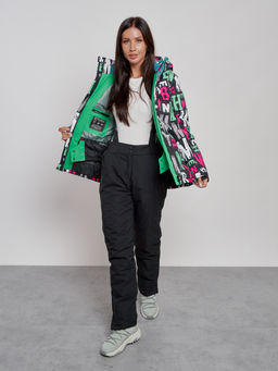 Горнолыжная куртка женская зимняя черного цвета 22302Ch - Chunmai фото 8