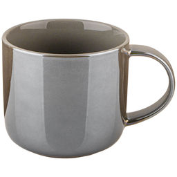 Цена за 4 шт. КРУЖКА BRONCO GLOSS 440 МЛ СВЕТЛО-СЕРАЯ