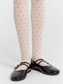 Цена за 3 пары! Колготки детские белые в мелкий горошек - Mark formelle фото 3