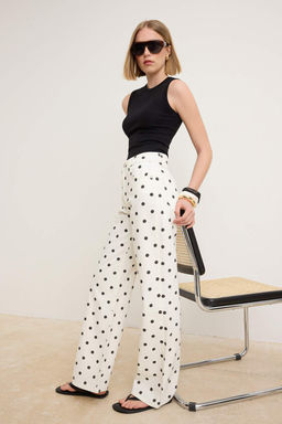 _ok Renkli Puantiye Bask_l_ Y_ksek Bel Wide Leg Jeans TWOSS26JE00314 - Trendyolmilla фото 2