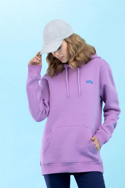 Сиреневый базовый свитшот с капюшоном (унисекс) - U.s. polo assn фото 11
