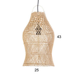 Светильник потолочный из ротанга «Грация», 1×120 Вт, Е27, 26×26×43 см