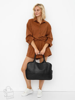 Сумка женская кожаная 179125PE black Polina&Eiterou