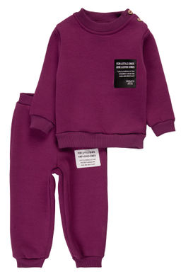 Теплый костюм для девочки из футера с начесом Bonito  фото 6