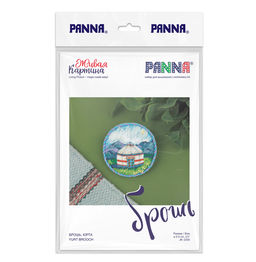 Набор для вышивания PANNA Живая картина JK-2330 Брошь. Юрта 5.5 х 5.5 см