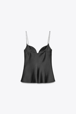 SWEETHEART NECKLINE SATIN TOP - Zara фото 7