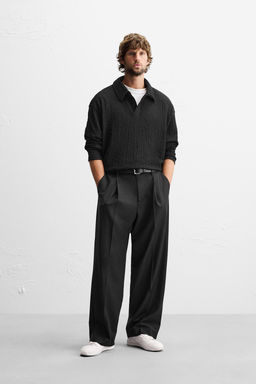 TEXTURED JACQUARD POLO SHIRT