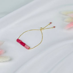 Браслет регулируемый из розового Турмалина