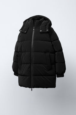 LONG PUFFER COAT WITH LABEL - Zara фото 2