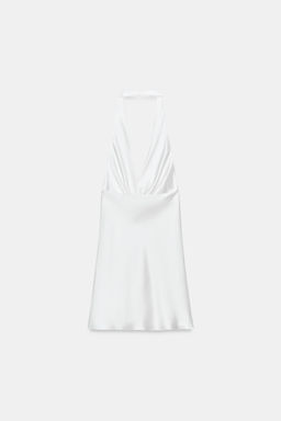 VESTIDO MINI SATINADO FAJ?N / Blanco - Zara фото 7