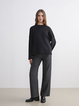 Beli Lastikli Dokulu Geni? Pa?a Kad?n Pantolon