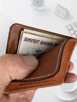 Мужской кожаный кардхолдер (кредитница) Dierhoff Д 6027-923/Р - Sergio valentini фото 4