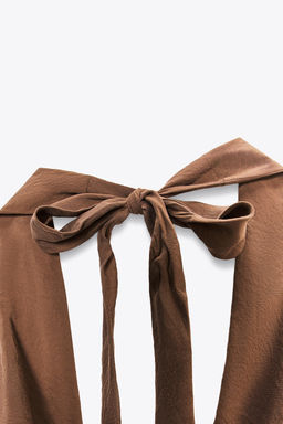 FLOWING DRAPED HALTER TOP - Zara фото 5