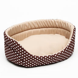 Лежанка Горошек, 38 х 25 х 14 см, коричневая