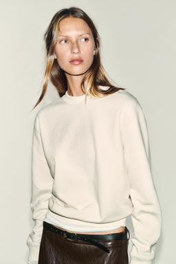 FRONT SLOGAN SWEATSHIRT - Zara фото 2