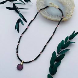 Колье из черного Турмалина и Рубина