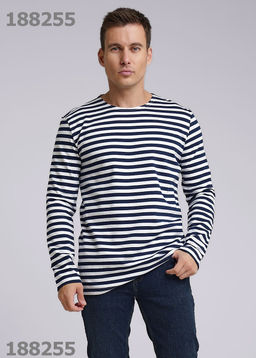 ЭЙС фуфайка муж. 600217 дл.рук т.синий/белый