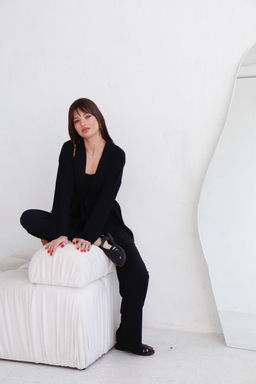 9192 Костюм из кимоно и брюк-палаццо чёрный - Martichelli фото 16