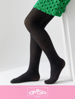 OMSA kids Collant 12A02-1 с ажур рис без пятки - rosa  фото 18