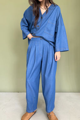 Брюки-бананы DENIM086/01/Синий