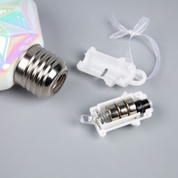 Набор ёлочных шаров Изморозь, 3 шт, d=7.5 см, 3 LED, от батареек AG139, свечение тёплое белое - Luazon lighting фото 3