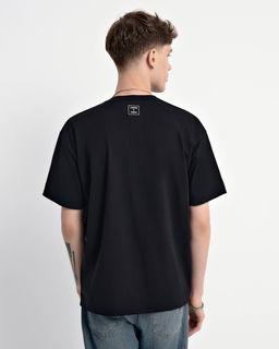 CONTE Удлиненная oversize-футболка из хлопка с рисунком Alter ego LD 2702 black-alter ego