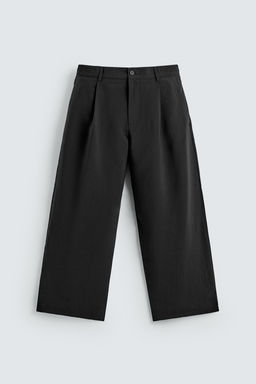 PANTAL?N FLUIDO PLIEGUES / Negro - Zara фото 6