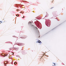 Бумага упаковочная глянцевая Акварельные цветы, 1 лист, 70 100 см - UPAK LAND фото 3