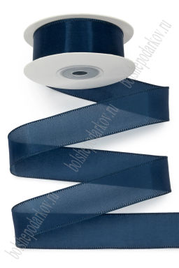 Лента органза Премиум 2,5 см*10 ярд (SF-7859) темно-синий №25