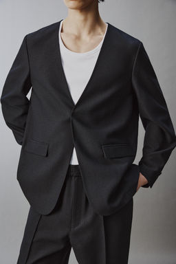 PANTAL?N TRAJE RELAXED FIT / Antracita oscuro - Zara фото 16