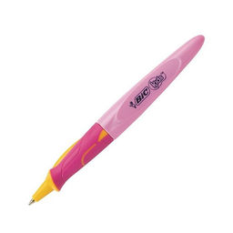 Ручка шарик.автом. Bic BIC KIDS BPTWIST синий 1 цв. 1 мм кругл. розовый корп. грип