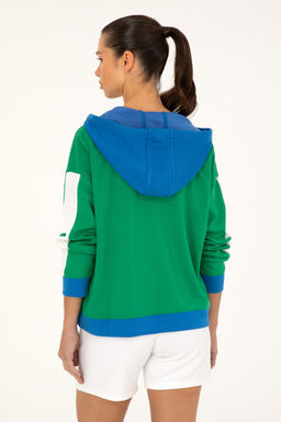 Женская зеленая толстовка с капюшоном Неожиданная скидка в корзине - U.s. polo assn фото 5