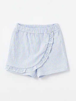 Beli Lastikli ?izgili K?z Bebek ?ort