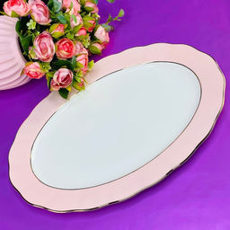 108-368 Овальное блюдо 35,5см PINK в под.уп.(х12)Фарфор - Lenardi фото 3