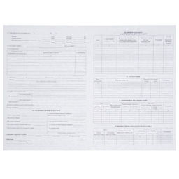 Цена за 20 шт. Личная карточка работника, форма Т-2, формат А3 (свёрнут в А4), офсет 160 г/м²